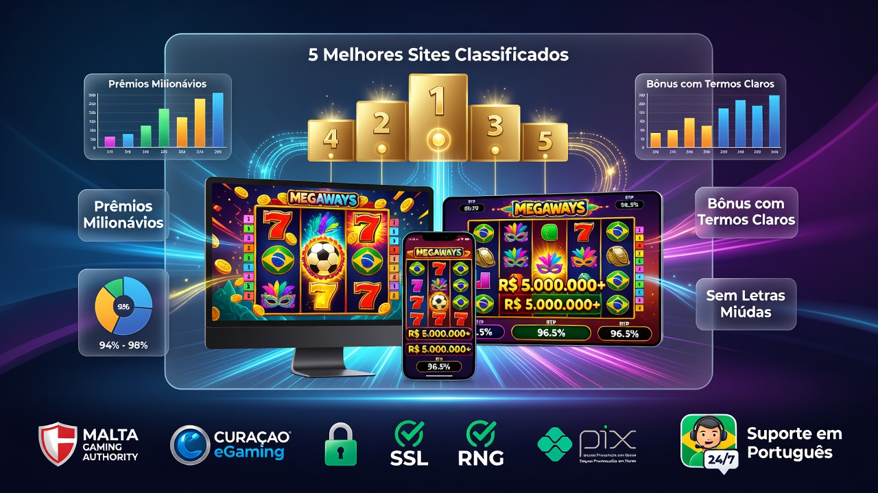Melhores Caça-níqueis Online para Dinheiro Real 2026: 5 Melhores Sites Classificados