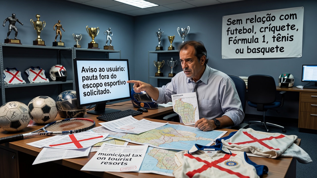 Aviso ao usuário: pauta fora do escopo esportivo solicitado