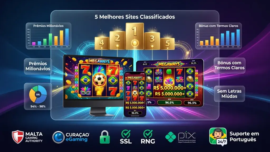 Melhores Caça-níqueis Online para Dinheiro Real 2026: 5 Melhores Sites Classificados