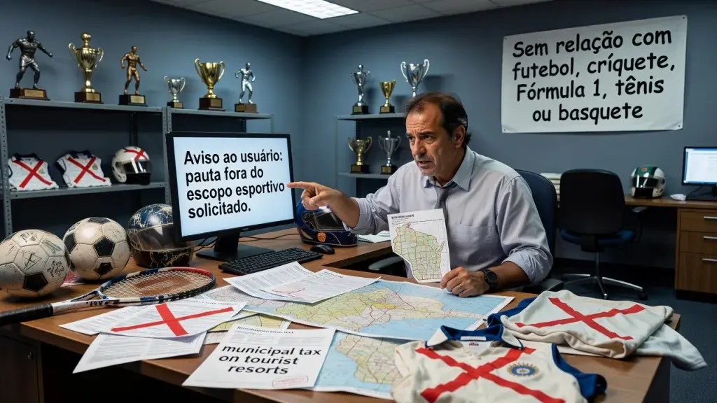 Aviso ao usuário: pauta fora do escopo esportivo solicitado